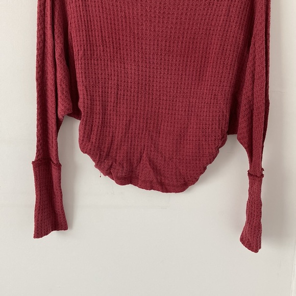 Free People Dolman Waffle Knit Sweater - Picture 3 of 4